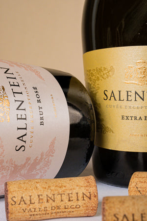 Salentein Cuvée Exceptionnelle Brut Rosé e Extra Brut, de perto