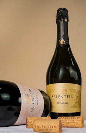 Salentein Cuvée Exceptionnelle Extra Brut em pé e Brut Rosé deitado